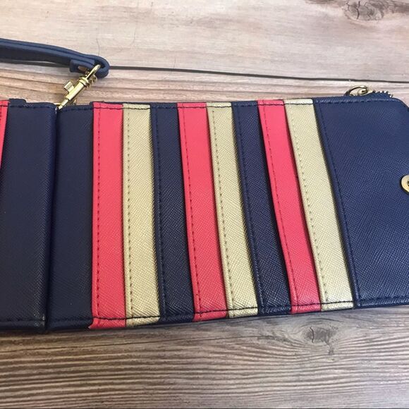 Mark Blue Wallet with Wrist Strap Clutch - Picture 5 of 8